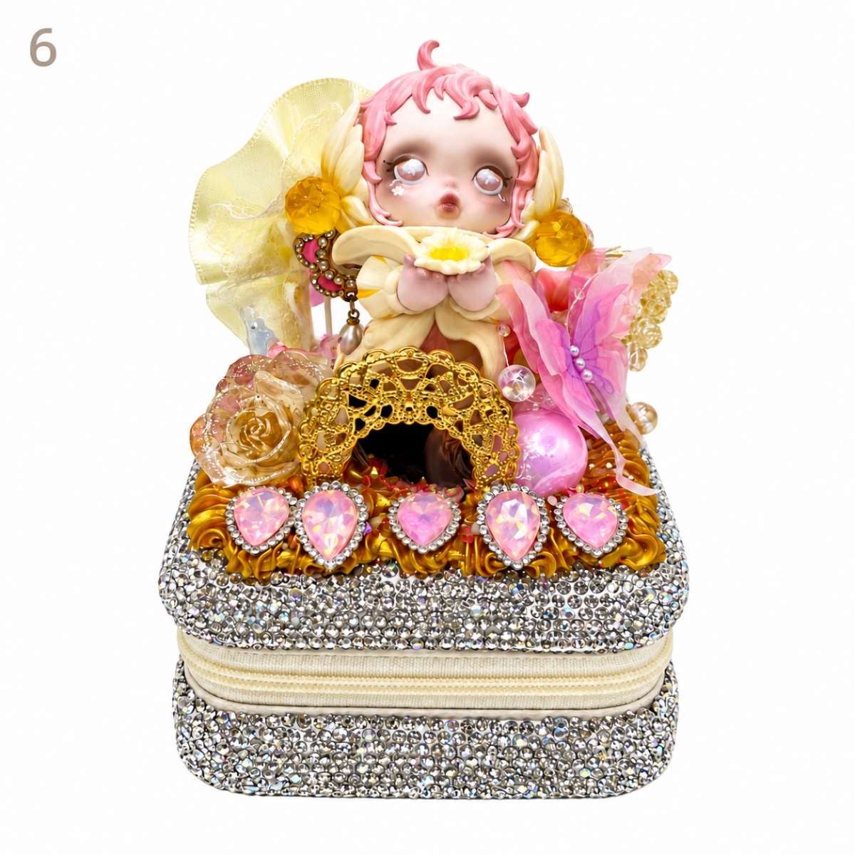 Rhinestone-Decorated Jewelry Box - kosbling-ready-to-ship