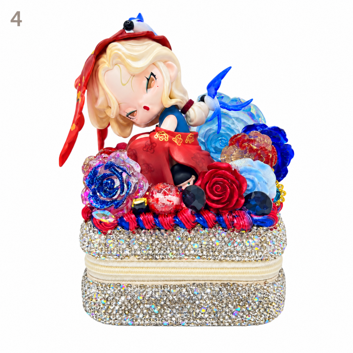 Rhinestone-Decorated Jewelry Box - kosbling-ready-to-ship