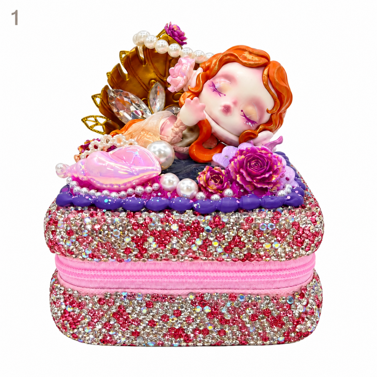 Rhinestone-Decorated Jewelry Box - kosbling-ready-to-ship