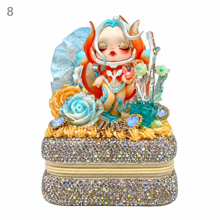 Rhinestone-Decorated Jewelry Box - kosbling-ready-to-ship