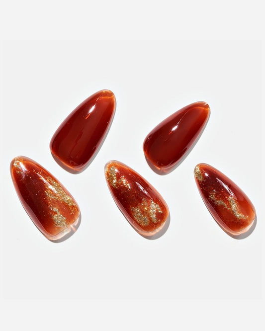 Rich Tawny — Handmade Nails - kosbling-kb-design-reference