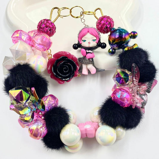 special pink ‐ 2種類のspパーツ&Lサイズ花、2種類の蝶々、ふわふわビーズ＆二種類高品質レジンビーズ - A57 - kosbling - beads