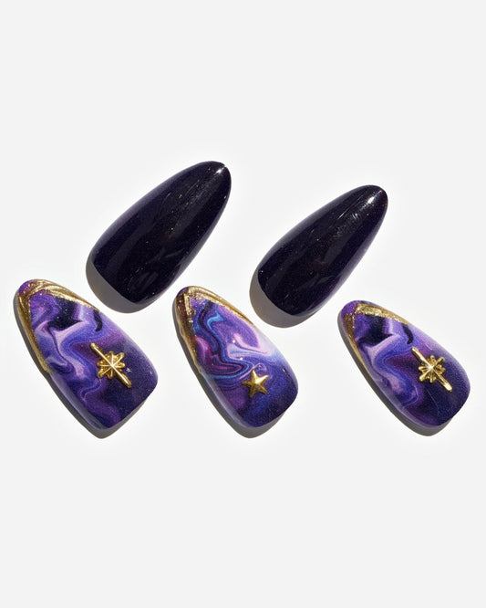 Starry Veil — Handmade Nails - kosbling-kb-design-reference