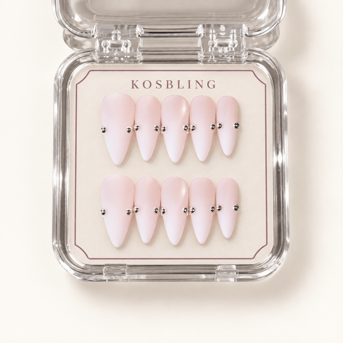 Stone — Handmade 3D Press-On Nails - kosbling-kb-handmade-3d-nails