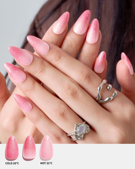 Thermo / Baby Pink — Handmade Nails - kosbling-kb-design-reference