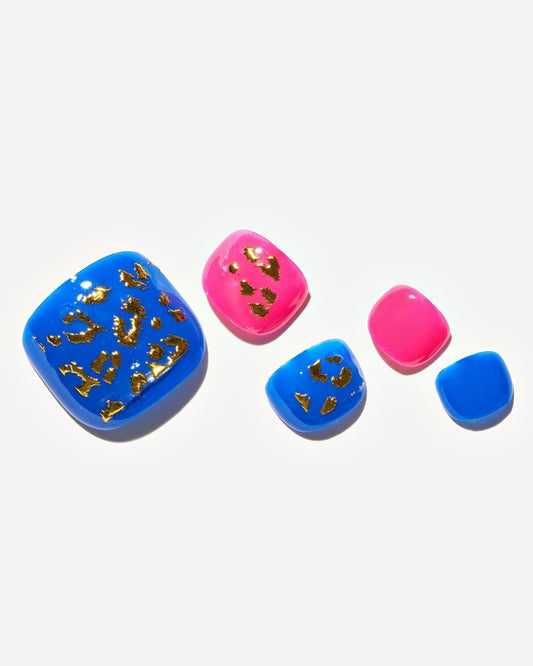 Toe Nali / Vibrant Clash — Handmade Nails - kosbling-kb-design-reference