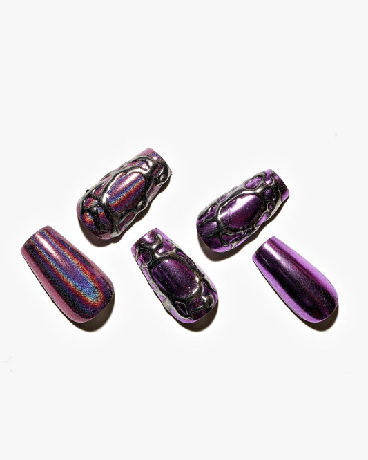 Trick Mirror / Short Coffin — Handmade Nails - kosbling-kb-design-reference