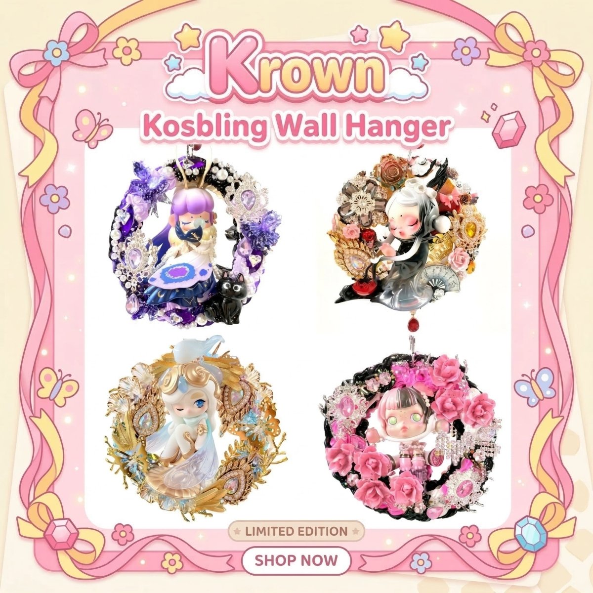 Wall Hanger with Dolls - Kosbling Handmade Blind Bag - kosbling-ready-to-ship